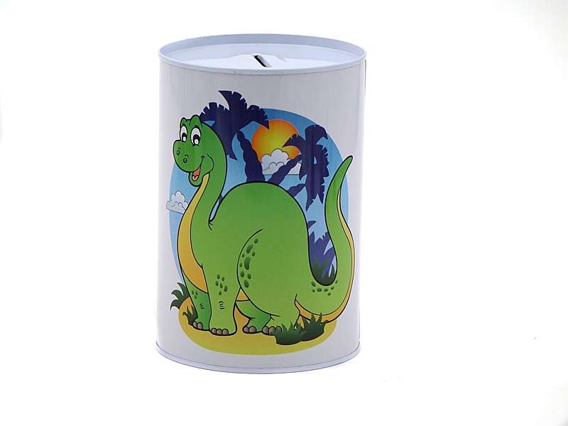Metāla krājkasīte ar dinozauriem