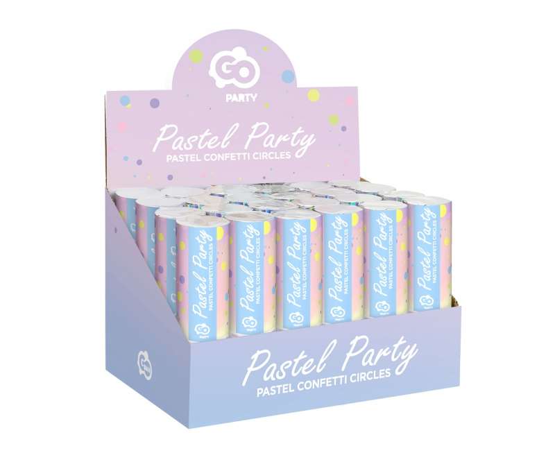 Конфетти Pastel Party 15см, разноцветные бумажные круги