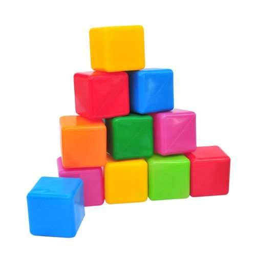 Кубики 12шт. пластмассовые 