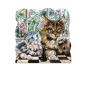 Figurālais koka puzle - CHECKMATE