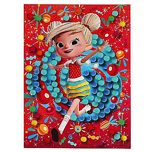 Pomponu aplikācija - Feerinki 17x23cm