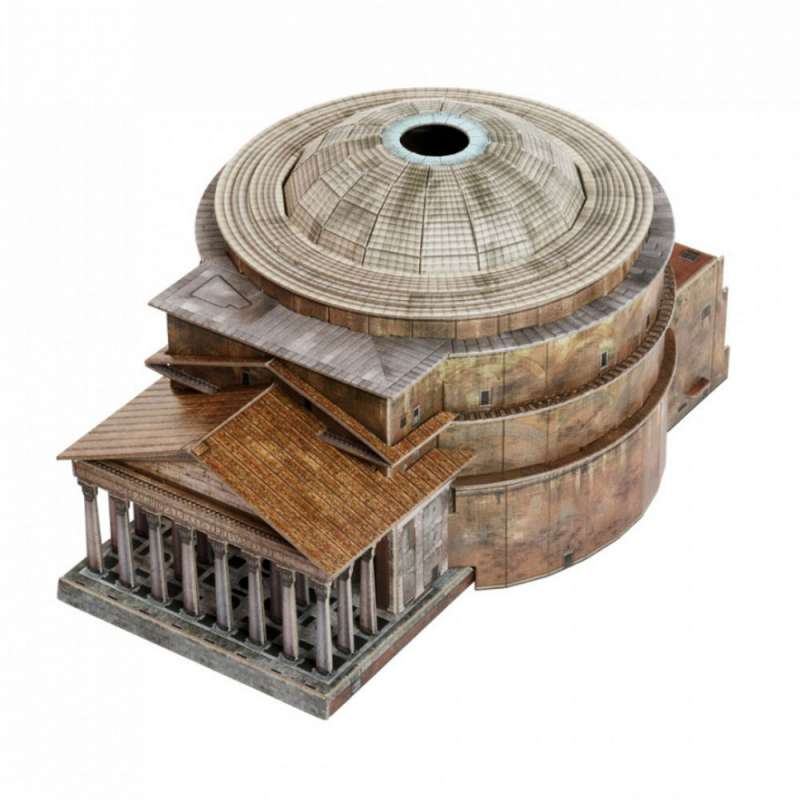 Saliekamais kartona modelis - Romiešu panteons 