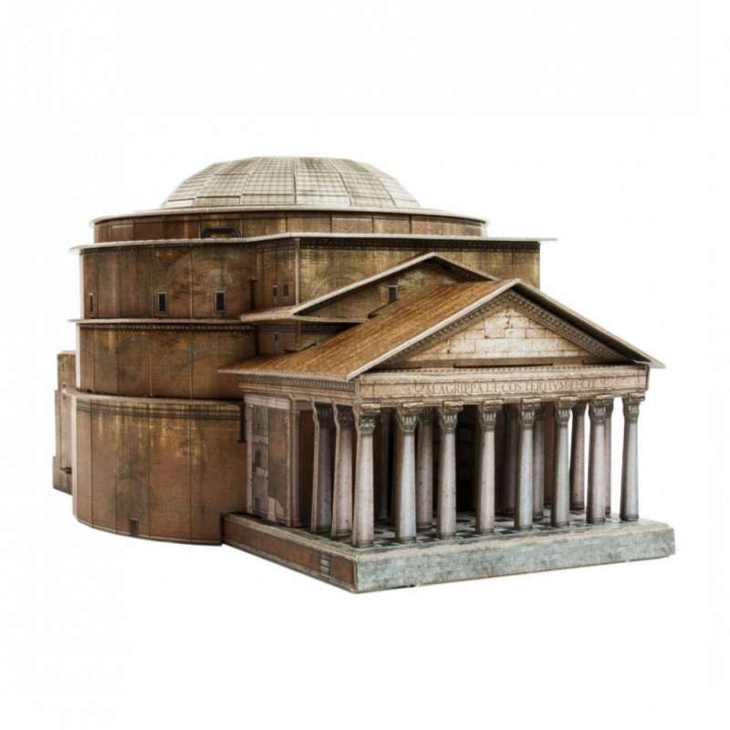 Saliekamais kartona modelis - Romiešu panteons 