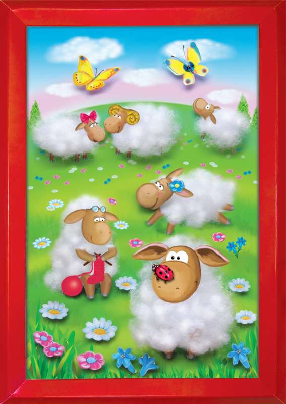 Набор для картины  - Веселые овечки 