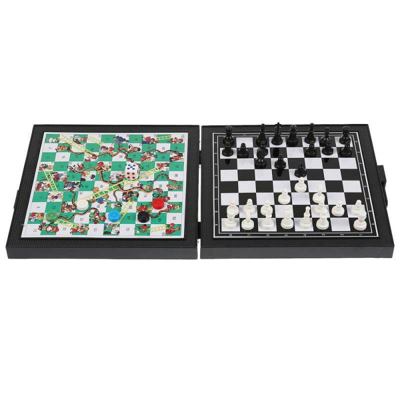 Настольная игра - Шахматы магнитные 2-в-1. 16х15х3 см  