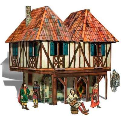 Игрушка из картона - Дом Бюргера. Средневековый город