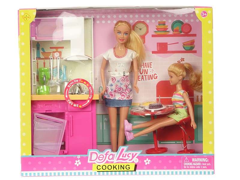 Кукла с аксессуарами Defa Lusy Кухня
