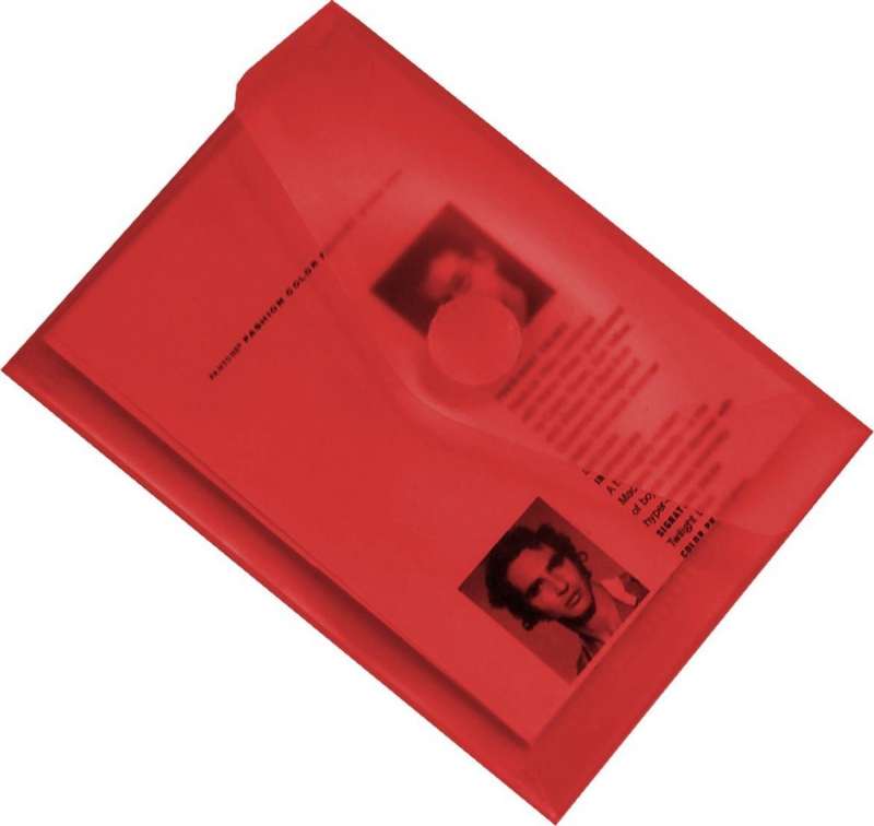 Папка-конверт, А7, 85 * 120мм, красная 
