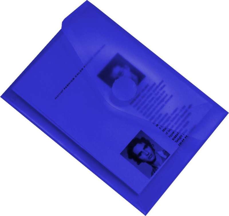 Папка-конверт, А7, 85 * 120мм, синяя 