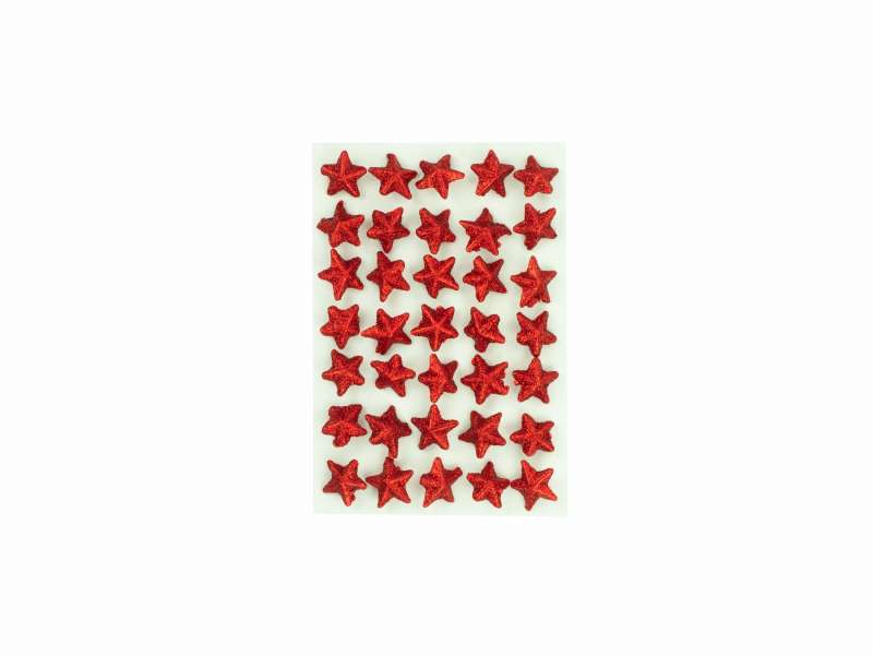 Dekors daiļradei Polistirola zvaigznītes - sarkanas