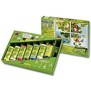 Vitralu krāsas 7 krāsas x 20 ml Folija Antīka