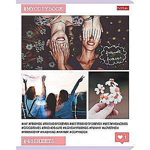 48 lapu burtnīca A5 rūtiņās Happy days