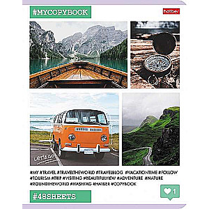 48 lapu burtnīca A5 rūtiņās Happy days