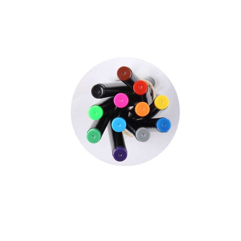 Akvareļu marķieru komplekts FLOU, 12 krāsas