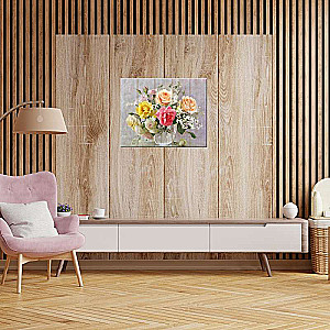 Glezna pēc numuriem uz koka (40x50) BŪZINS. AKVAREĻU PUŠKUS (30 krāsas)