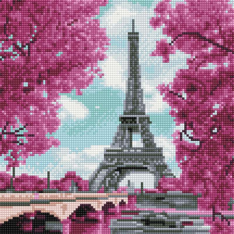 Картины мозаикой (30х30) ПАРИЖ  (20 цветов) 