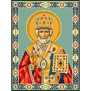 Mozaīkas glezna (40x30) NIKOLAJS BRĪNUMDARĪTĀJS (23 krāsas)