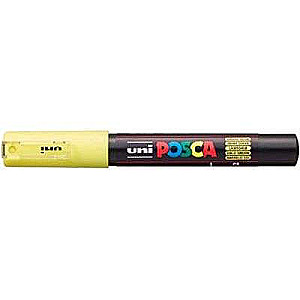 Ūdens bāzes marķieris UNI Posca PC-1M pasteļdzeltenā krāsā