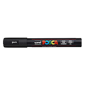 Ūdens bāzes marķieris UNI Posca PC-5M melns