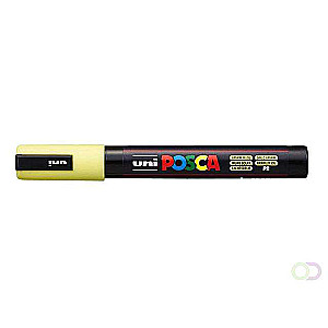 Ūdens bāzes marķieris UNI Posca PC-5M pasteļdzeltenā krāsā