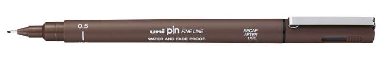 Линер UNI PIN Bold&Bruch, 0.5 коричневый