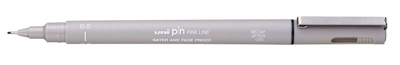 Liner UNI PIN 0.5 gaiši pelēks