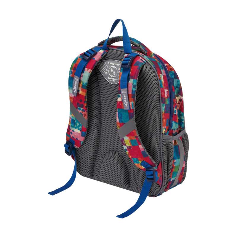 Skolas mugursoma 28x39x14, 520g. 15 L ErichKrause Ergo Line, Patchwork
