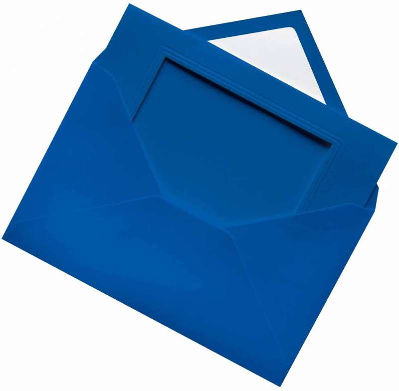 Загатовка открытки с конвертамиFOLIA 11x18см_ прямоугольный ультрамарин