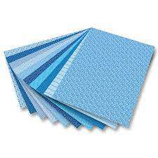 Дизайнерский картонный набор FOLIA Basic синий 24x34см, 30 стр Mix