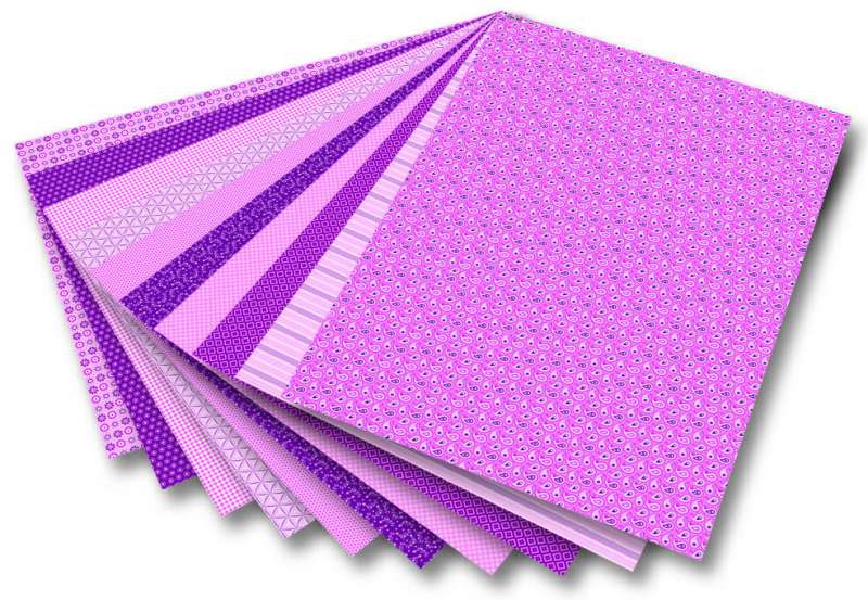Дизайнерский картонный набор FOLIA Basics Light Pink 24x34см, 30 стр Mix