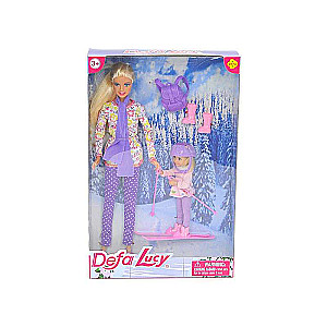 Кукла с аксессуарами Defa Lusy Skier с малышкой 29см