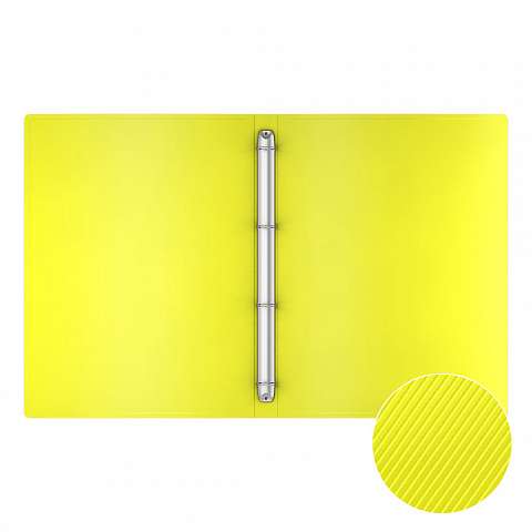 Папка на 4 кольцах пластиковая ErichKrause Diagonal Neon, 24мм, A4, ассорти