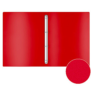 Classic 4 ring binder, A4, 24 mm, red