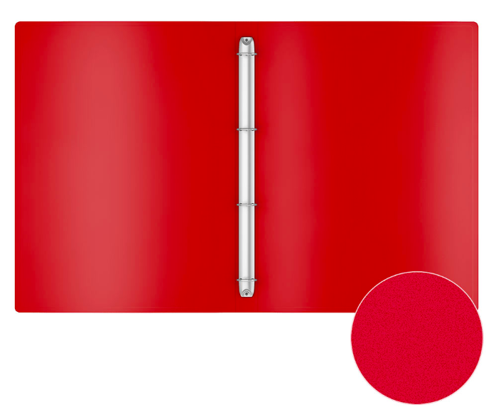 Classic 4 ring binder, A4, 24 mm, red
