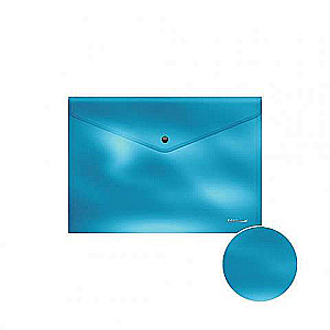Mape-konvertā uz pogas plastmasas ErichKrause Glossy Ice Metallic, necaurspīdīga, B5, assorti