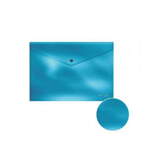 Mape-konvertā uz pogas plastmasas ErichKrause Glossy Ice Metallic, necaurspīdīga, B5, assorti