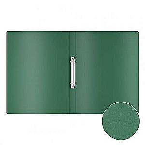 Plastmasas mapīte uz 2 gredzeniem ErichKrause Matt Classic, 24mm, A4, zaļa