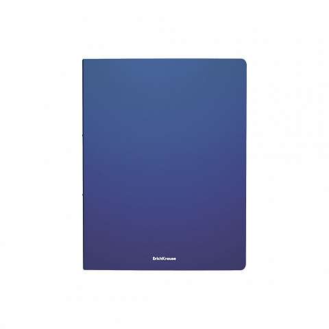 Папка на 2 кольцах пластиковая ErichKrause Matt Classic, 24мм, A4, синий
