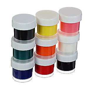 Akrila krāsa audumam, 15ml x 9 krāsas