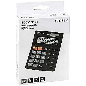Galda kalkulators Citizen SDC-022SR, 10 cipari, 87x127x23 mm