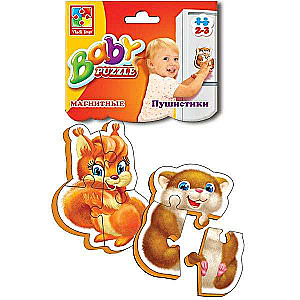 Mīkstie magnētiskie puzles (Baby puzzle) - Pūkainīši