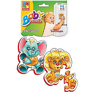 Mīkstie magnētiskie puzles (Baby puzzle) - Zoodārzs