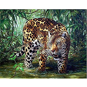 Almazna mozaīka LEOPARD, izklādes izmērs 20x25 cm