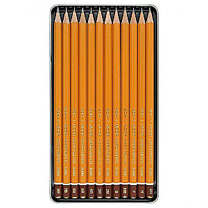 Koh-I-Noor ART 1502 12 gab. melnā grafīta zīmuļu komplekts