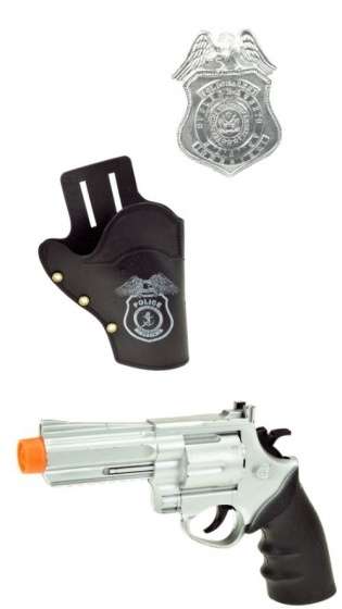 Игрушечный полицейский пистолет с аксессуарами