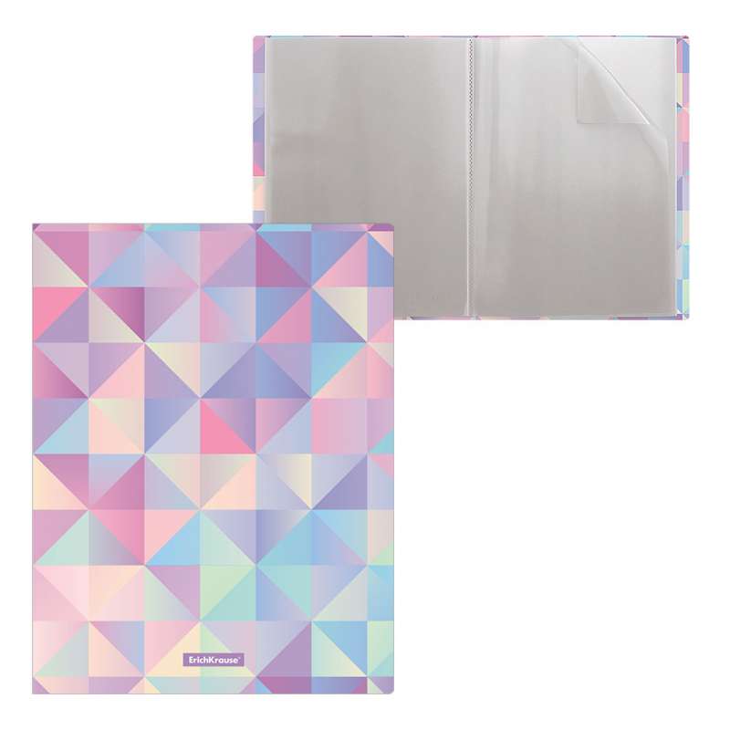 Папка файловая пластиковая ErichKrause Magic Rhombs, c 10 карманами, A4