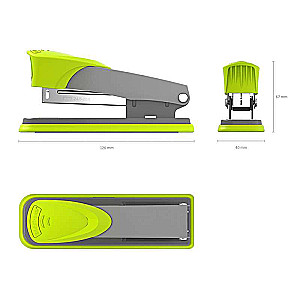 Stapleris №24/6 ErichKrause Quadro Half-strip līdz 30 lapām, pelēki zaļš