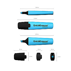 Tekstmarķieris ErichKrause Visioline V-12, tintes krāsa zila