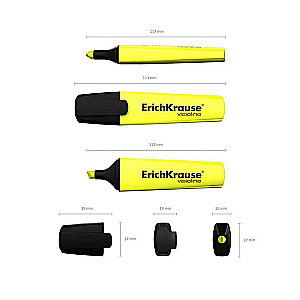 Tekstmarķieris ErichKrause Visioline V-12, tintes krāsa dzeltena