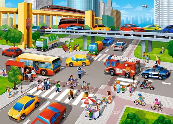 Spēle puzzle ''City Rush'', 60 detaļas